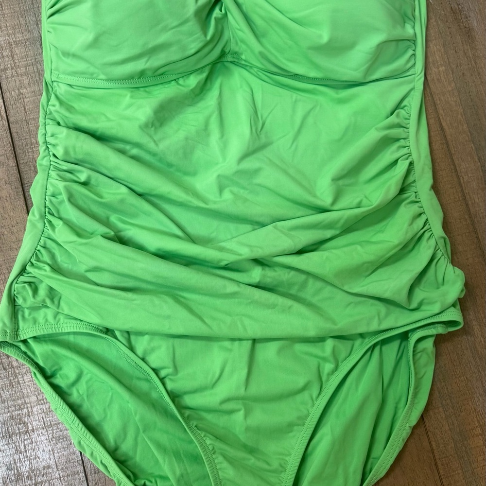 Anne Cole Lime Green One-Piece Swimsuit